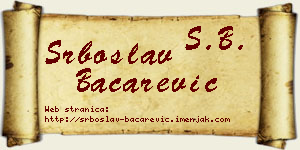 Srboslav Bačarević vizit kartica